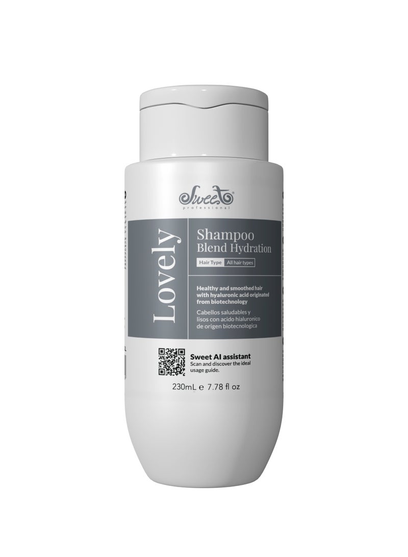 Sweet Professional Lovely Shampoo Blend Hydration 230ml – Moisturizing Hair Cleanser for Dry & Treated Hair, Softness, Shine & Manageability - Image 1